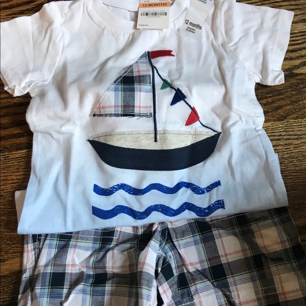 Baby boy shirt and short set